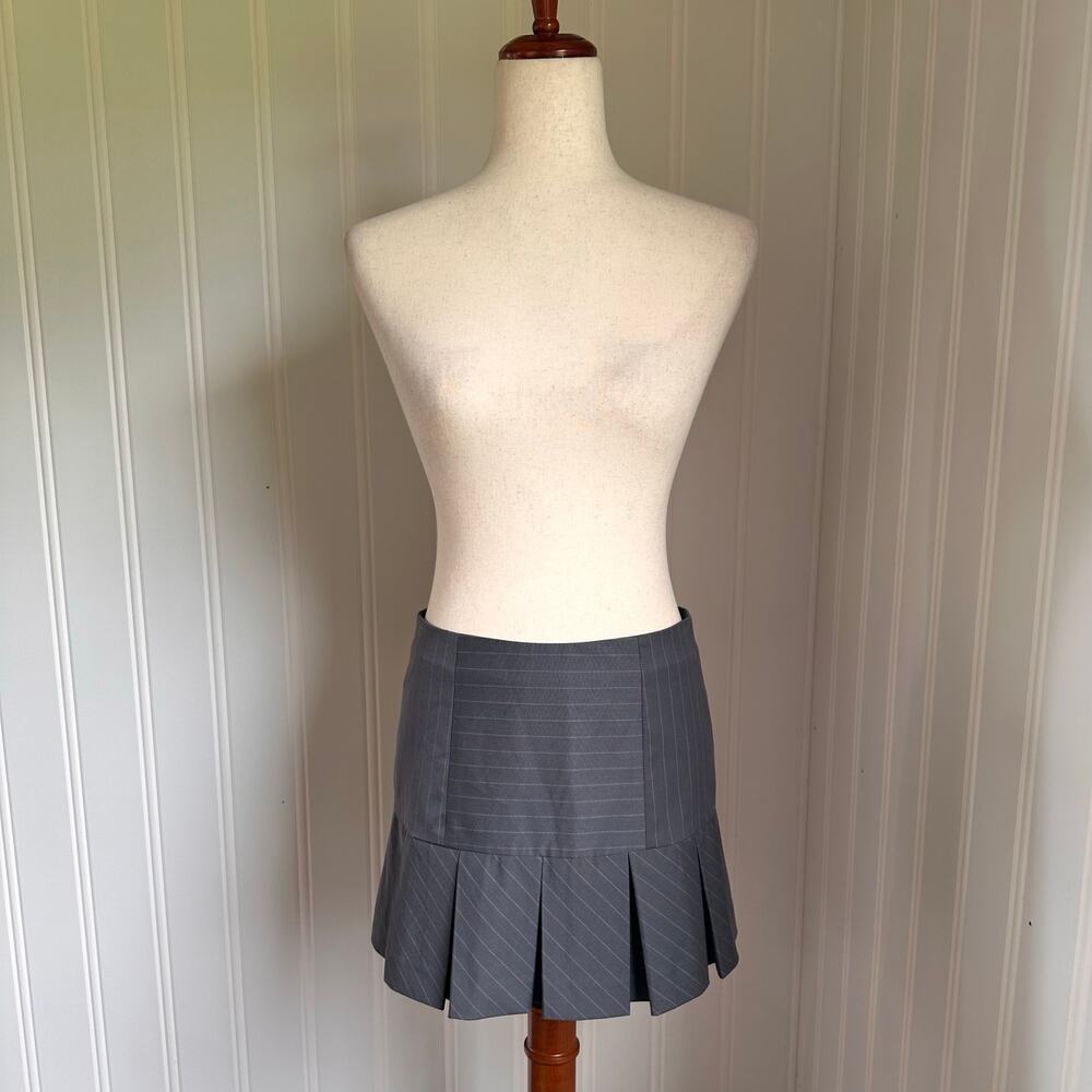 Vintage 90s/Y2K Gray Micro Mini Skirt 0